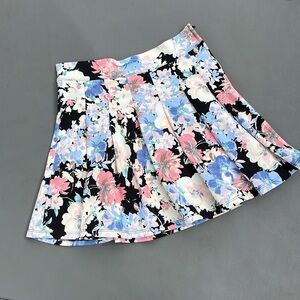Flowered Mini Skirt